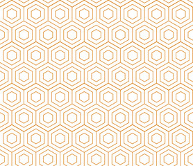 Abstract geometric simple monochrome seamless pattern with diagonal hexagonal lattice minimal colors
