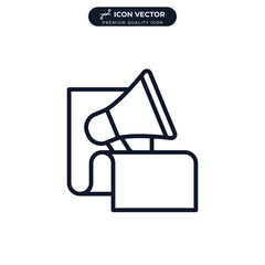 advertising icon symbol template for graphic and web design collection logo vector illustration