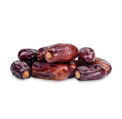 Fresh dates isolated on white background