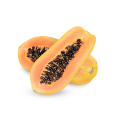 Papaya isolated on white background