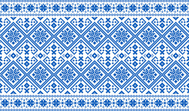 Embroidery traditional of Ukraine background national