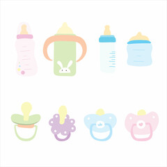 set of  pacifier and bottle