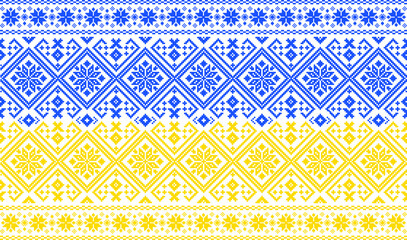 Embroidery traditional of Ukraine national ornament