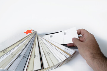 Paper swatch ,  paper samples colorful. Premium design Paper catalogue