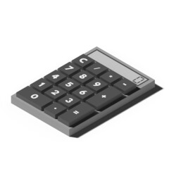 Calculator Minimalistic Design. Perfect for additional, resources, shop, office, school, etc