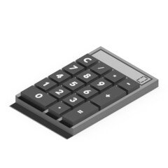 Calculator Minimalistic Design. Perfect for additional, resources, shop, office, school, etc