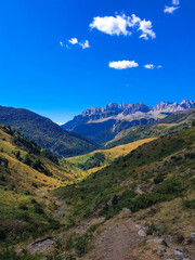 Fototapeta premium Beautiful valley surrounded by rocky mountains