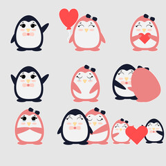 set of penguins