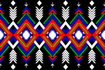 Geometric ethnic pattern seamless design for wallpaper, background, fabric, curtain, carpet, clothing, batik, wrapping.