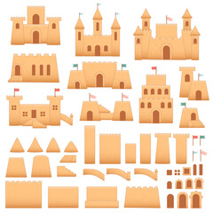 Sand castle vector on a white background