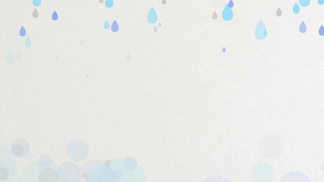 梅雨 雨 フラットアニメーション BG02_CYAN