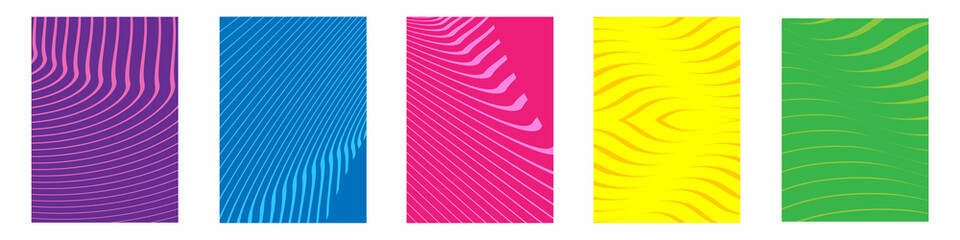 Set of Simple Modern Covers Design for business annual report, flyer, magazine. Flat vector illustration