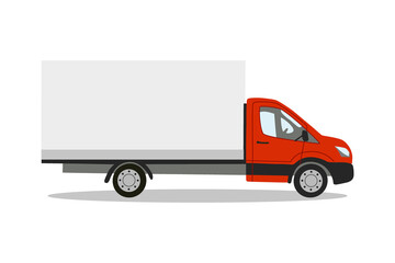 Delivery truck logistic service concept hand drawn vector illustration