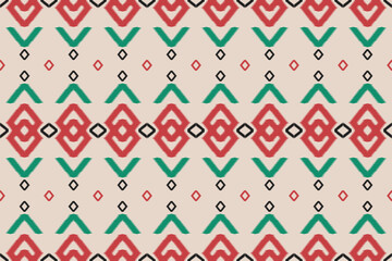 Beautiful ikat pattern art. Ethnic seamless pattern traditional. American, Mexican style. Design for background, wallpaper, vector illustration, fabric, clothing, carpet, textile, batik, embroidery.