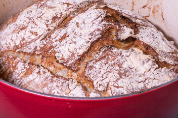 Fresh bread straight from the oven.