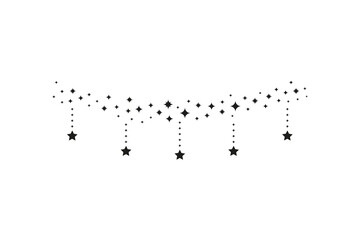 Neck choker composed of stars.