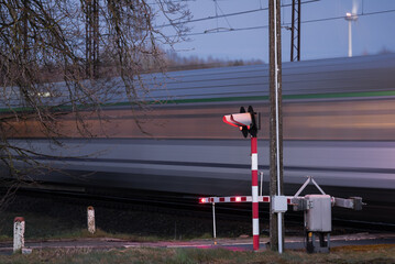 RAILWAY - Turnouts and signaling light on rilroad