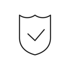 Business protection thin line icon. Linear symbol. Vector illustration.