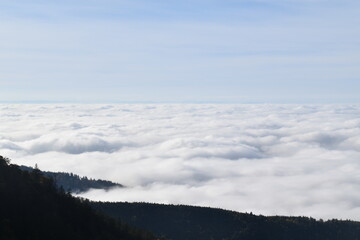 clouds over the mountains