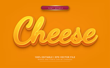 cheese cartoon 3d style text effect