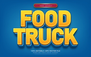 Naklejka na ściany i meble food truck 3d style text effect
