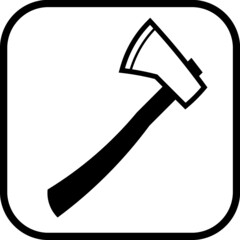 Lumberjack axe. Hatchet icon vector