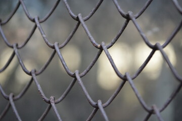 Naklejka premium Braided Metal Grating