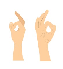 Hands Showing Ok Sign. Gestures and signs concept vector