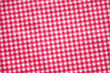 red and white tablecloth