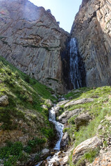 Abai-Su waterfall. North Caucasus, Kabardino-Balkaria June 2021.
