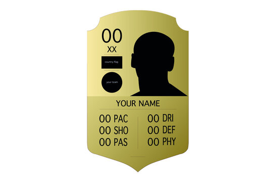 Fifa Football Player Gold Card Ready To Edit