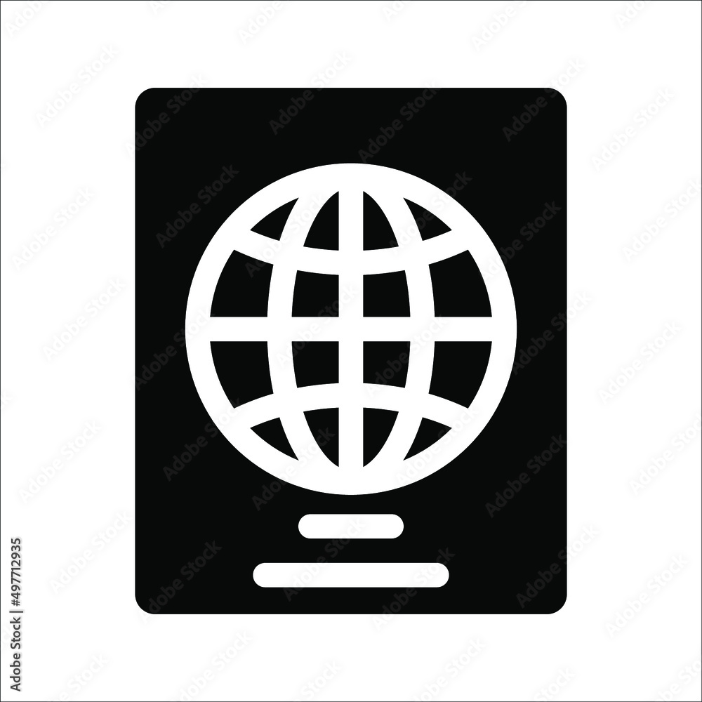 Wall mural Passport, vector, icon, logo Illustration. on a white background.