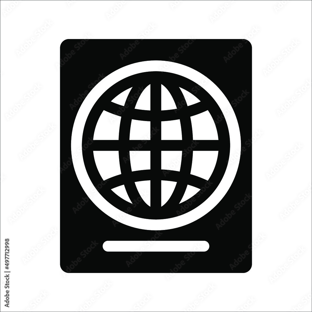 Sticker Passport, vector, icon, logo Illustration. on a white background.