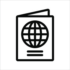 Passport, vector, icon, logo Illustration. on a white background.