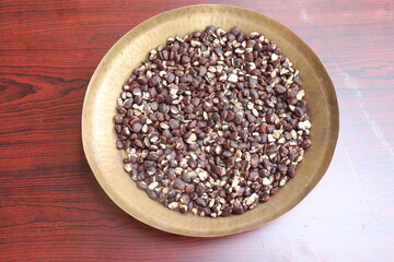 Tamarind seeds isolated on floor background