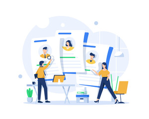 Human Resources Manager Searching for Candidate,performance management, find employee