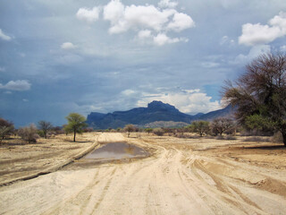  Landschaft in Namibia in der Regenzeit      
