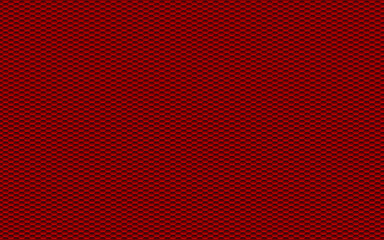 Red Carbon fiber Geometric grid background. Modern dark abstract vector texture.Red background with wave