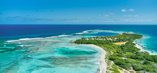 Caribbean island Paradisiacal - Cayo Sombrero - Morrocoy, Venezuela. Aerial View. © rjankovsky