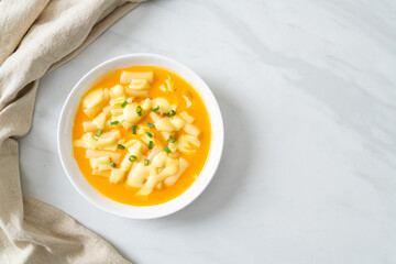 tteokbokki with cheese or Korean rice cake with cheese