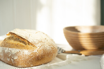 loaf of bread on the table