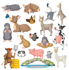 Seamless pattern with cute animals