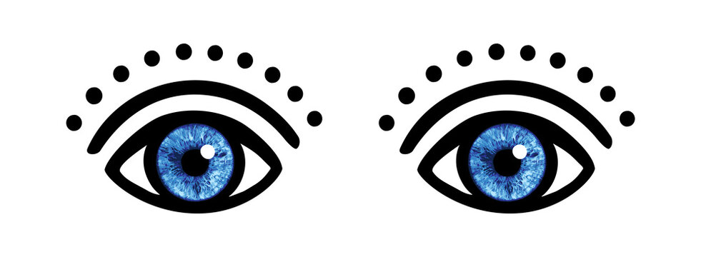 Blue Eyes - Vector Illustration