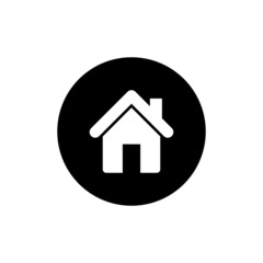 Home icon in black round