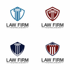 Law Firm Pillar Logo Template-Vector