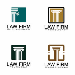 Law Firm Pillar Logo Template-Vector