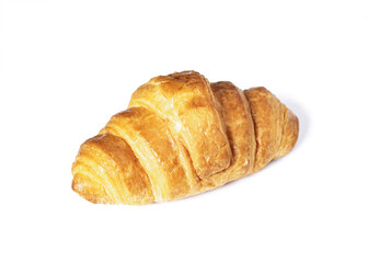 An image croissant a bake is food delicious brunch with clipping path.