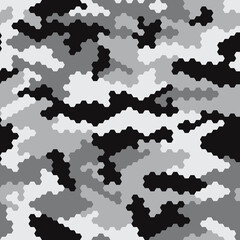 Fototapeta na wymiar Urban camouflage. Seamlessly repeating digital vector pattern.