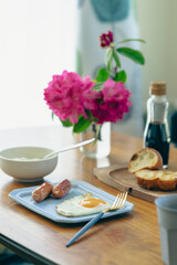 一人分の朝ごはん