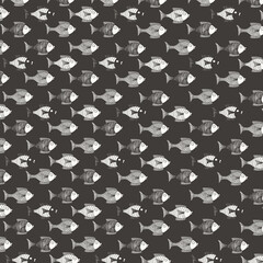abstract fishes drawn pattern background
